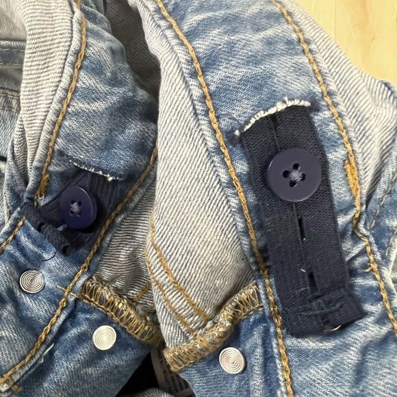 Isabel Maternity by Ingrid & Isabel Denim Shortall size 6 Blue Overall Shorts - Picture 10 of 14